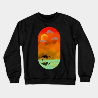 Warm Reflective Evening Crewneck Sweatshirt